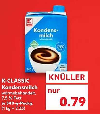 K-CLASSIC Kondensmilch 340 g