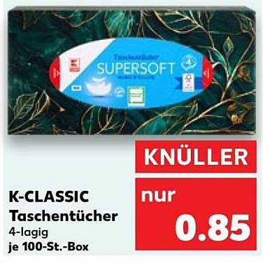 K-CLASSIC Taschentücher 4-lagig je 100-St.-Box