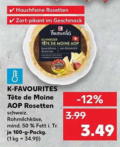 K-Favourites Tête de Moine AOP Rosetten