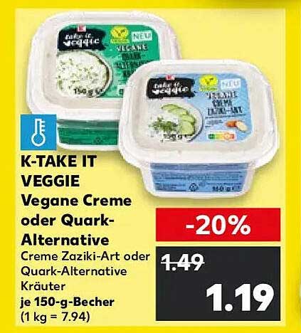 K-Take It Veggie Vegane Creme oder Quark-Alternative