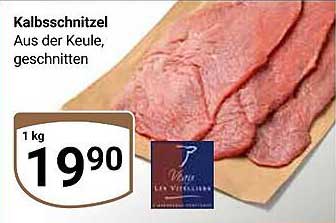 Kalbsschnitzel aus der Keule, geschnitten