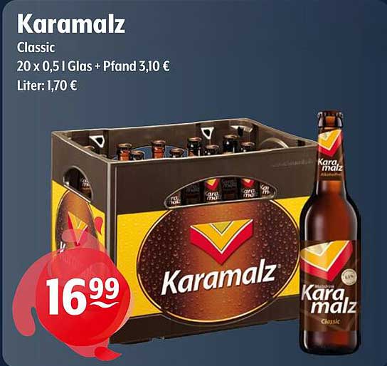 Karamalz Classic 20 x 0,5 l Glas + Pfand 3,10 €