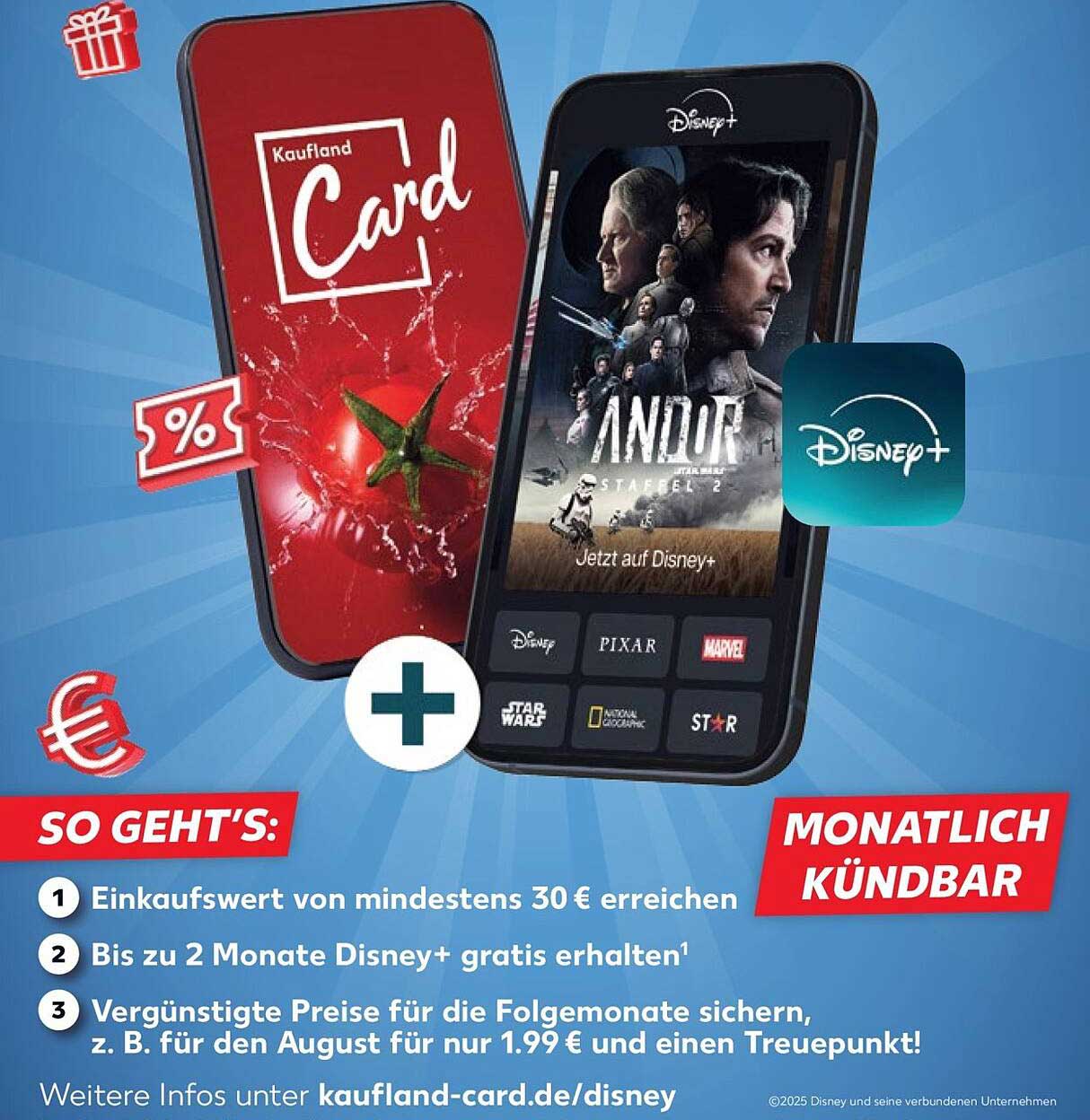 Kaufland Card mit Disney+ Angebot