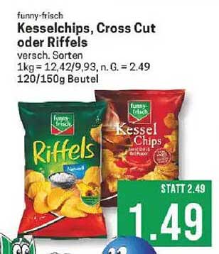 Kesselchips, Cross Cut oder Riffels - Verschiedene Sorten von funny-frisch