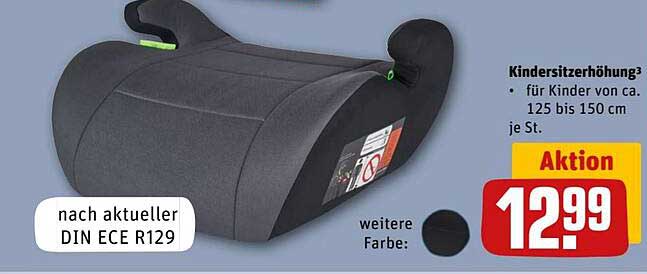 Kindersitzerhöhung für Kinder von ca. 125 bis 150 cm