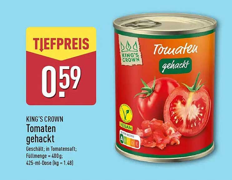 KING'S CROWN Tomaten gehackt in Tomatensaft
