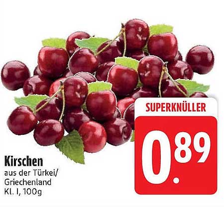 Kirschen aus der Türkei/Griechenland, KL. I, 100g
