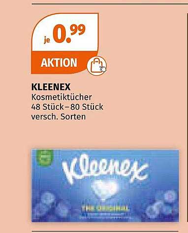 KLEENEX Kosmetiktücher 48 Stück – 80 Stück verschieden. Sorten
