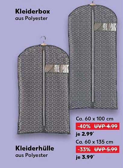 Kleiderbox und Kleiderhülle aus Polyester