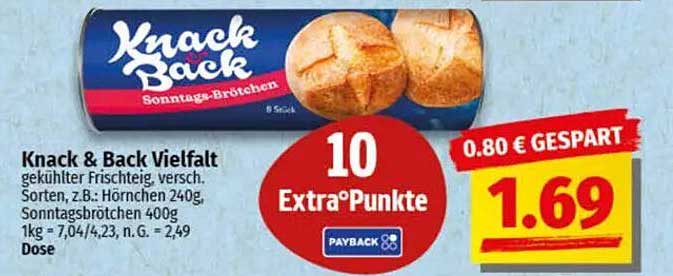 Knack & Back Sonntag-Brötchen 400g