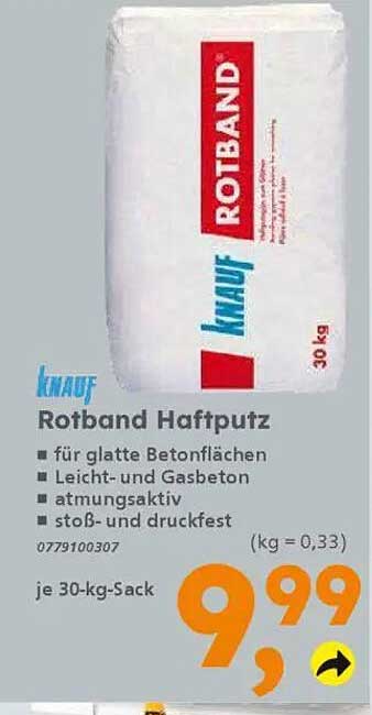 Knauf Rotband Haftputz 30 kg Sack