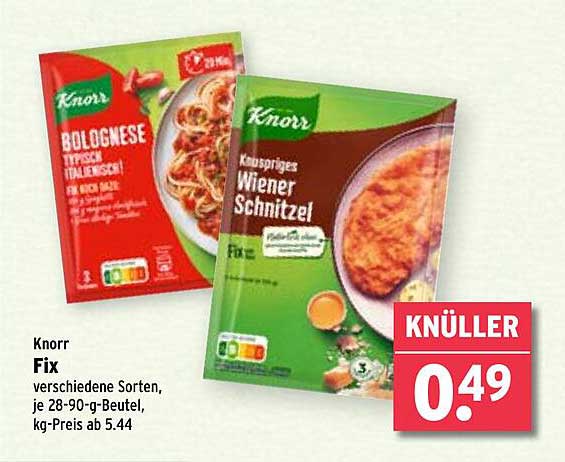 Knorr Fix verschiedene Sorten, je 28-90-g-Beutel