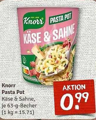 Knorr Pasta Pot Käse & Sahne, je 63-g-Becher