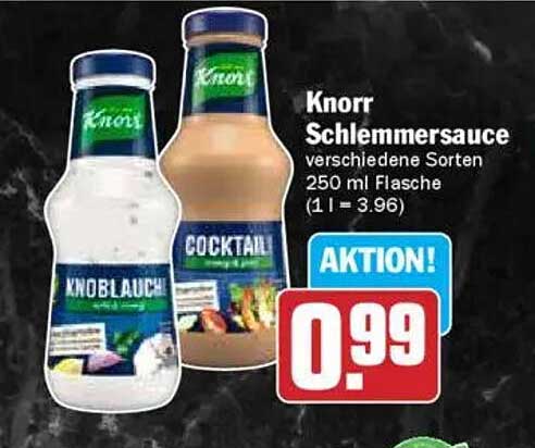 Knorr Schlemmer Sauce verschiedene Sorten 250 ml Flasche
