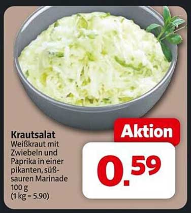 Krautsalat - Weißkraut mit Zwiebeln und Paprika