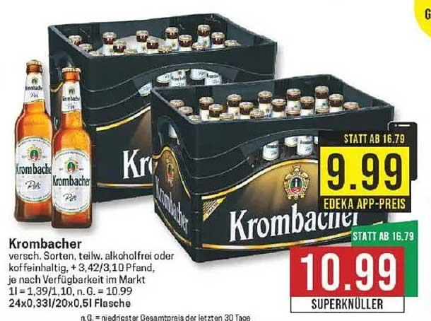Krombacher 24x0,33l - Verschiedene Sorten, teilweise alkoholfrei