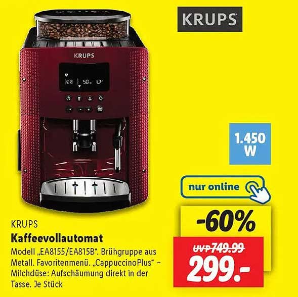 KRUPS Kaffeevollautomat – Modell EA8155/EA815B