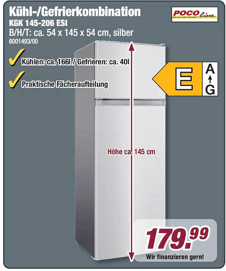 Kühl-/Gefrierkombination KGK 145-206 ESI
