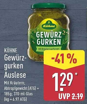 KÜHNE Gewürzgurken Auslese 370 ml