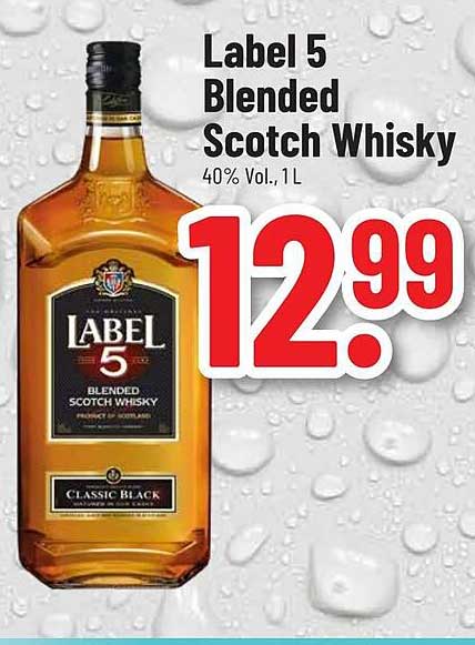 Label 5 Blended Scotch Whisky 1L für nur 12,99 €
