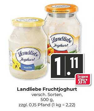 Landliebe Fruchtjoghurt - verschiedene Sorten, 500 g