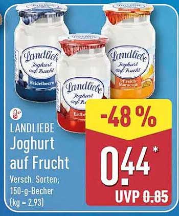 LANDLIEBE Joghurt auf Frucht - Verschiedene Sorten