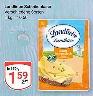 Landliebe Scheibenkäse - Verschiedene Sorten