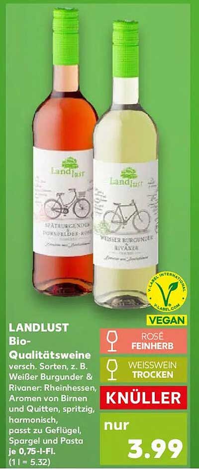 LANDLUST Bio-Qualitätsweine – Rosé und Weißwein für Feinschmecker