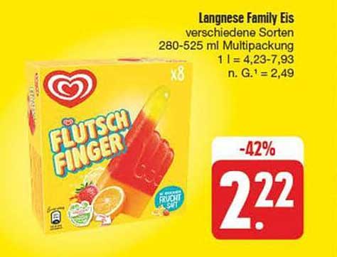 Langnese Family Eis Flutschfinger 280-525 ml Multipackung