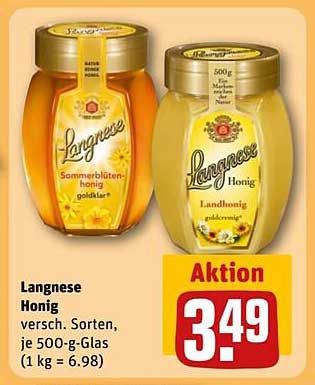 Langnese Honig - verschiedene Sorten, je 500-g-Glas