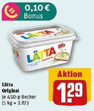 Lätta Original 450 g Becher - Aktion zum Sparpreis