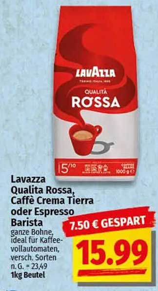 Lavazza Qualita Rossa, Caffè Crema Tierra oder Espresso Barista