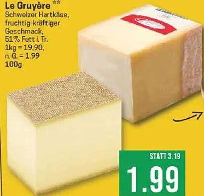Le Gruyère - Schweizer Hartkäse