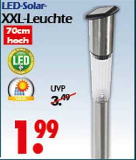 LED-Solar-XXL-Leuchte 70cm hoch