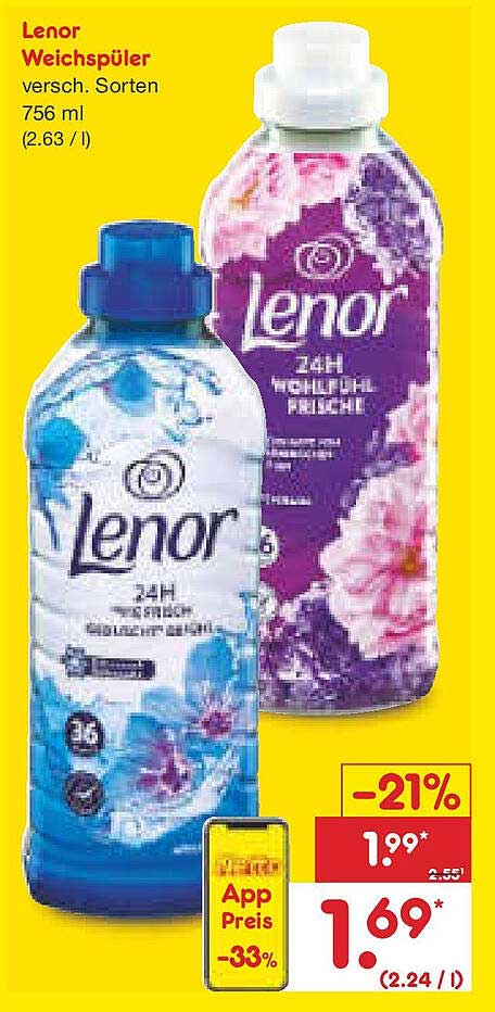 Lenor Weichspüler versch. Sorten 756 ml