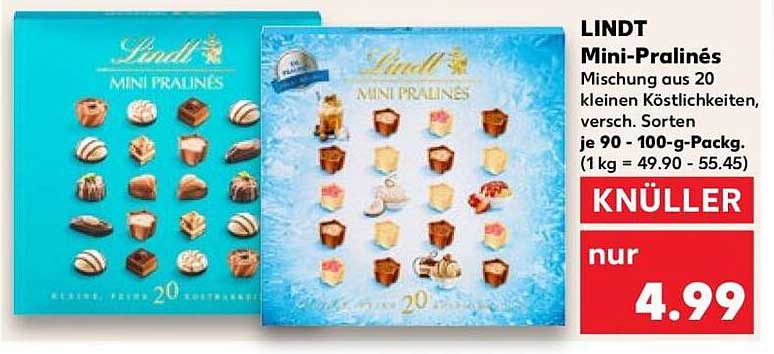 LINDT Mini-Pralinés – Mischung aus 20 kleinen Köstlichkeiten