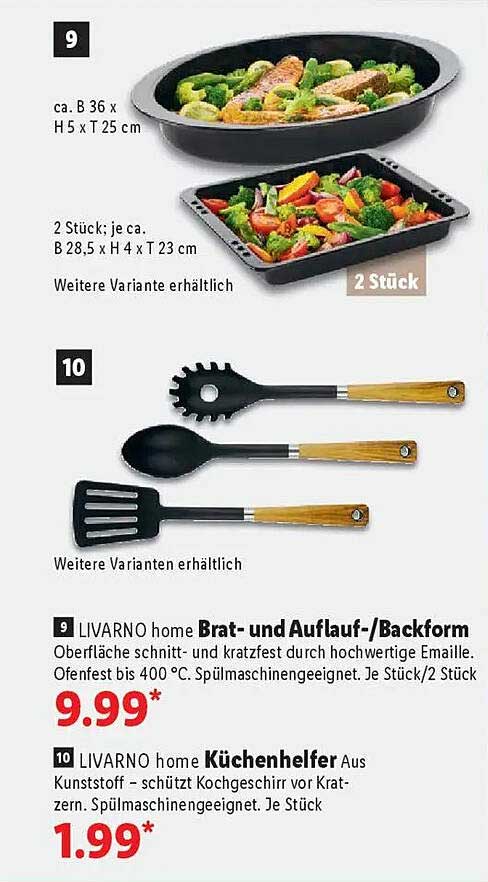 LIVARNO home Brat- und Auflauf-/Backform 2 Stück