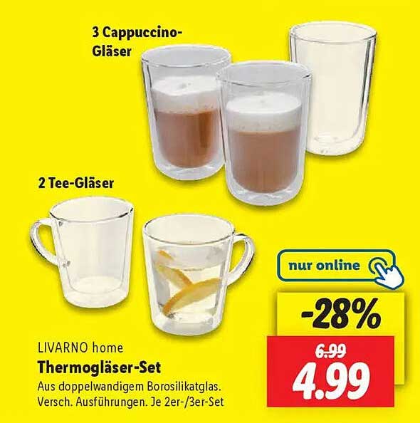 LIVARNO home Thermogläser-Set