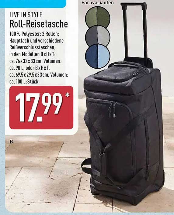 LIVE IN STYLE Roll-Reisetasche