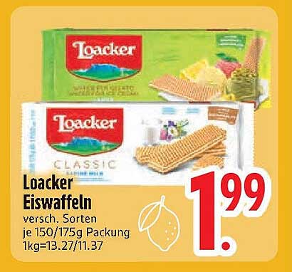 Loacker Eiswaffeln - verschiedene Sorten