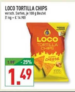 LOCO TORTILLA CHIPS - Verschiedene Sorten, je 100 g Beutel