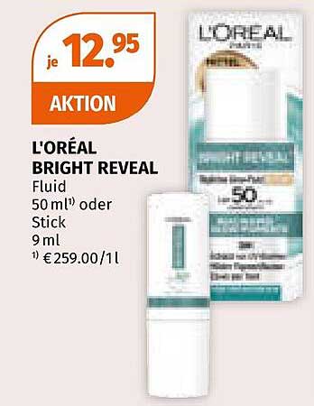 L'ORÉAL BRIGHT REVEAL Fluid 50 ml oder Stick 9 ml