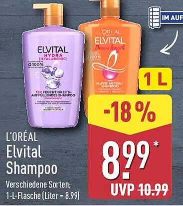 L'ORÉAL Elvital Shampoo - Verschiedene Sorten 1-Liter-Flasche