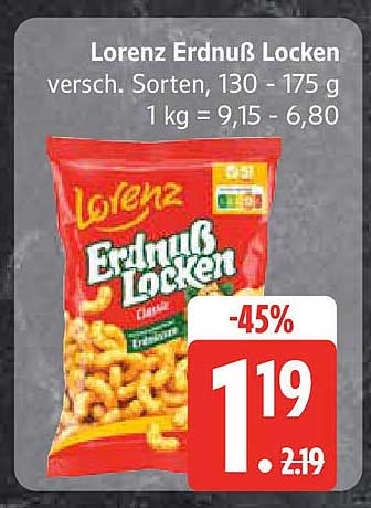 Lorenz Erdnuss Locken, verschiedene Sorten, 130 - 175 g