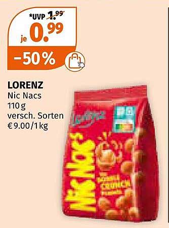 LORENZ Nic Nacs 110 g - jetzt nur 0,99 € statt 1,99 €!