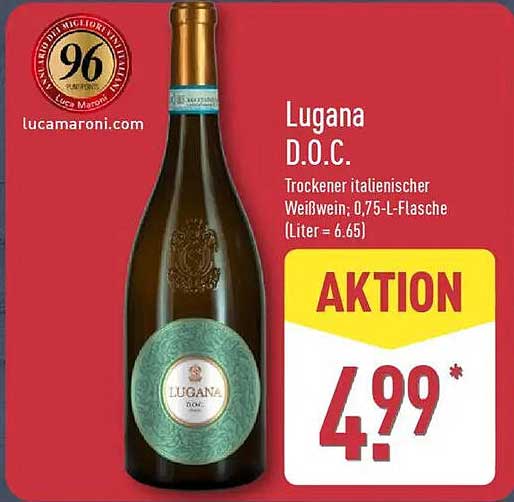 Lugana D.O.C. - Trockener italienischer Weißwein, 0,75-L-Flasche