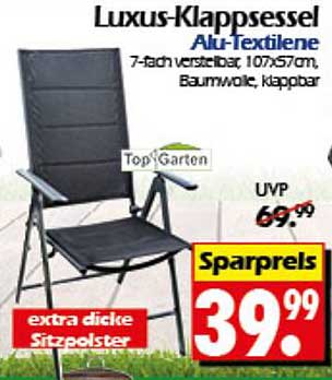 Luxus-Klappsessel Alu-Textilene