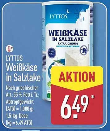 LYTTOS Weißkäse in Salzlake - Extra cremig