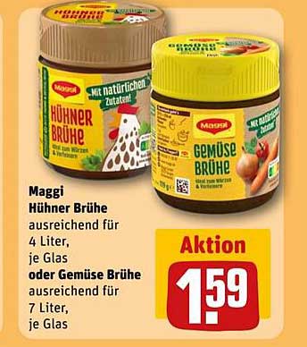 Maggi Hühner Brühe oder Gemüse Brühe – jeweils im Glas