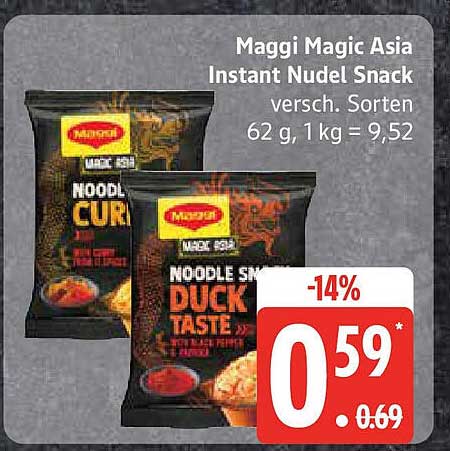 Maggi Magic Asia Instant Nudel Snack - verschiedene Sorten